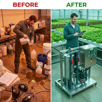 FertiCore TitanMix Industrial Dosing & Control Skid — Before & After